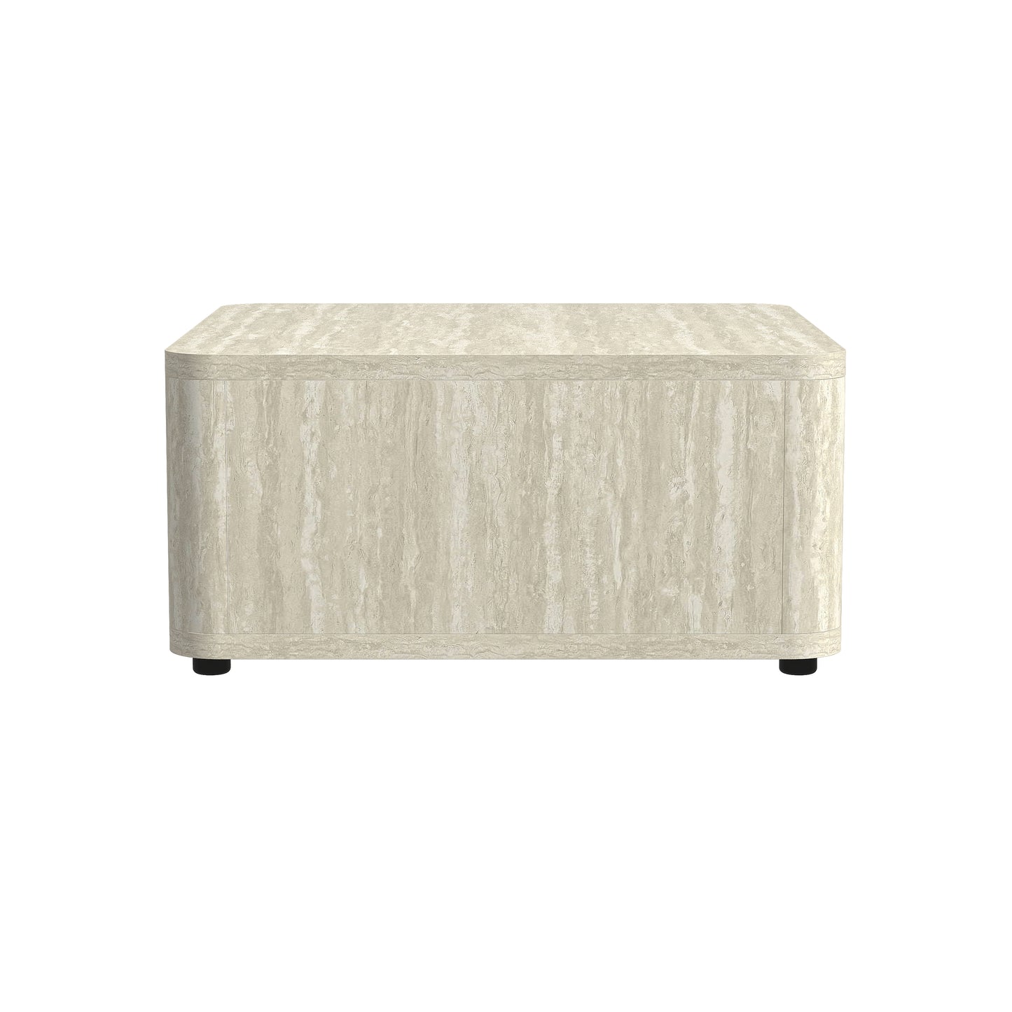 Galano Modern Wood Coffee Table with Storage Shelf 32" W × 32" D × 15" H