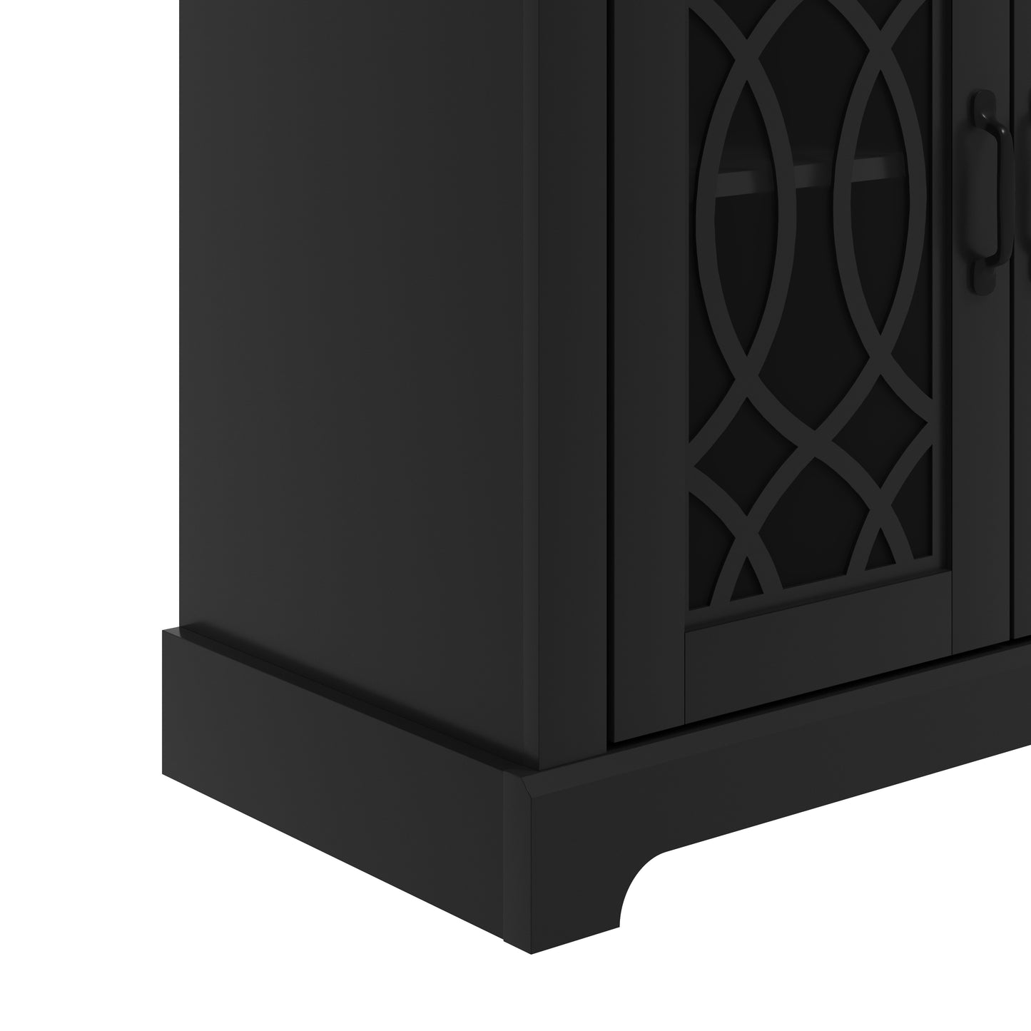 Galano TV Stand with storage and decorative Cut-Out Pattern 59.6" W × 15.7" D × 29.3" H