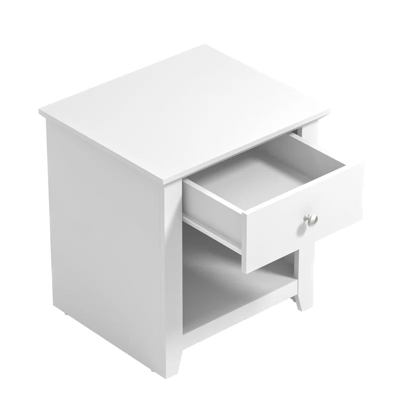 Galano Modern 1-Drawer Nightstand with Open Storage 19.3" W × 16.9" D × 20.9" H