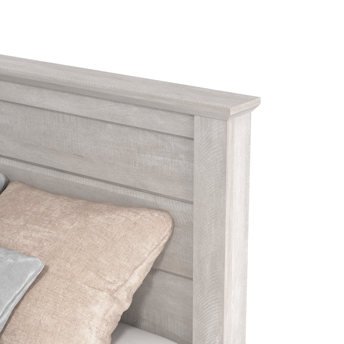Galano Modern Platform Bed with Slatted Headboard 66.1" W × 85.6" D × 40.2" H