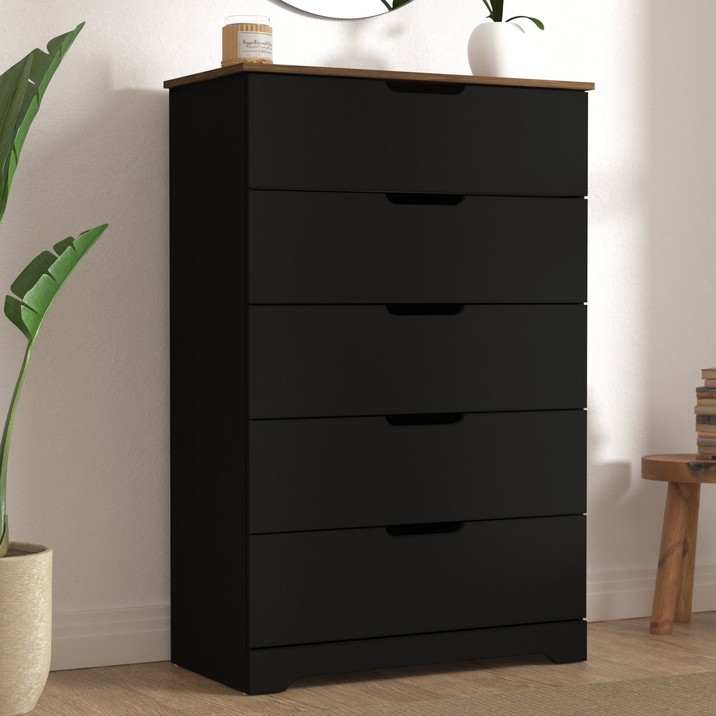 Galano 5 Drawer Dresser with Interlocking Drawers 31.3" W × 47.2" H x 15.6'' D