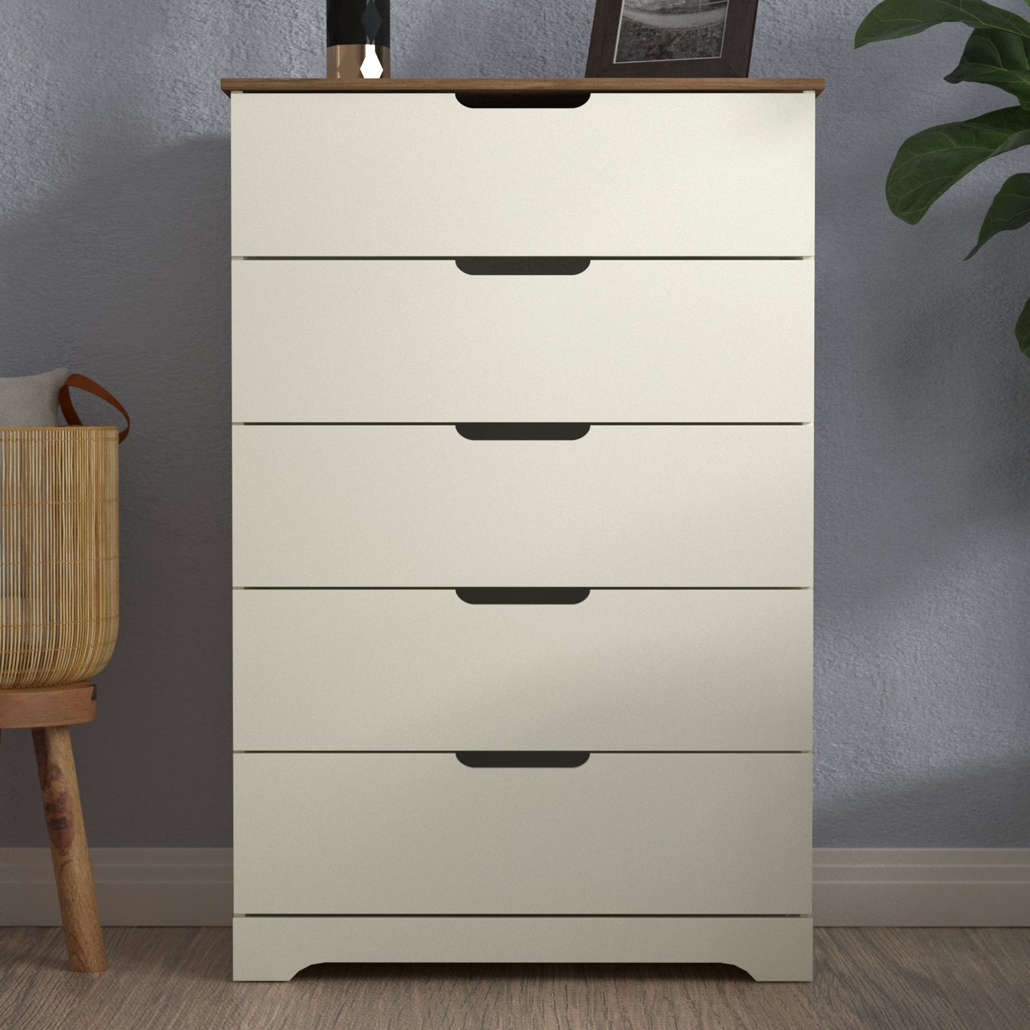 Galano 5 Drawer Dresser with Interlocking Drawers 31.3" W × 47.2" H x 15.6'' D