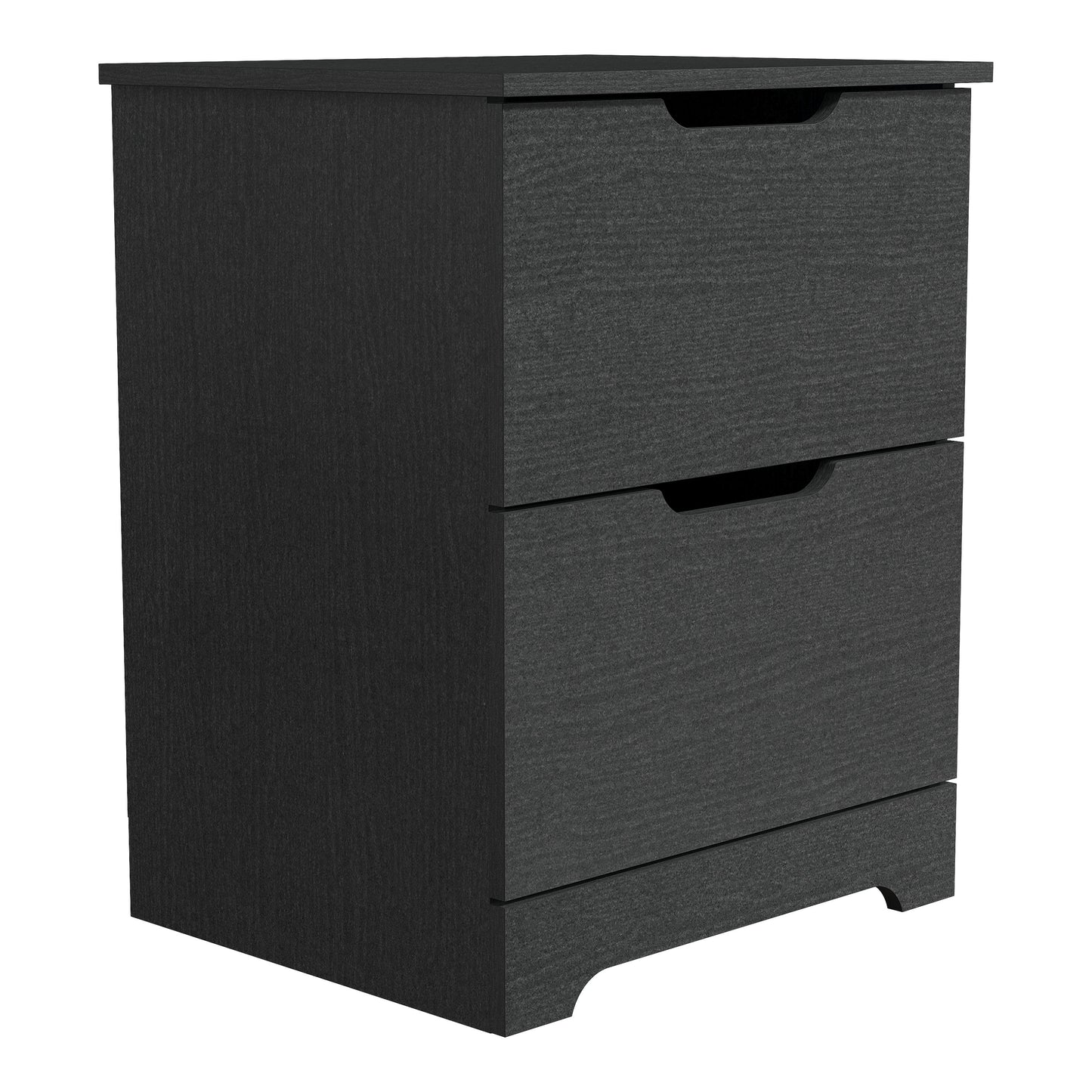 Galano Modern 2-Drawer Nightstand with Cutout Handles 18.7" W × 15.7" D × 23.7" H