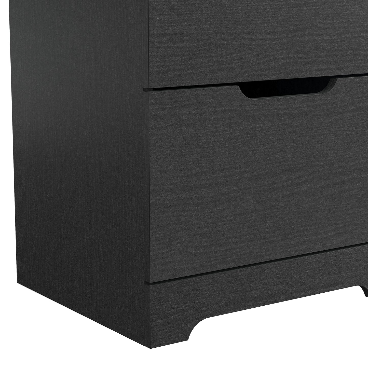 Galano Modern 2-Drawer Nightstand with Cutout Handles 18.7" W × 15.7" D × 23.7" H