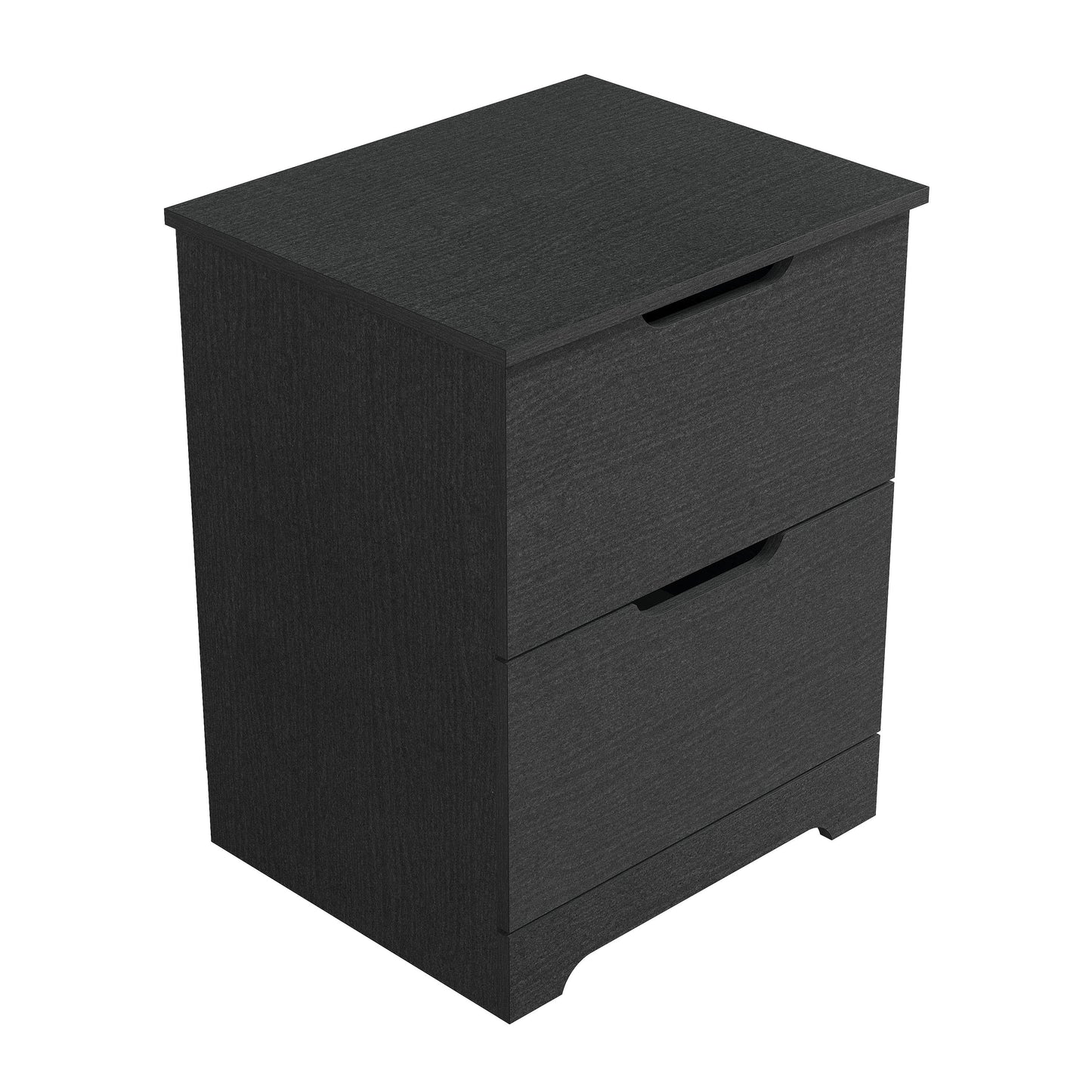 Galano Modern 2-Drawer Nightstand with Cutout Handles 18.7" W × 15.7" D × 23.7" H