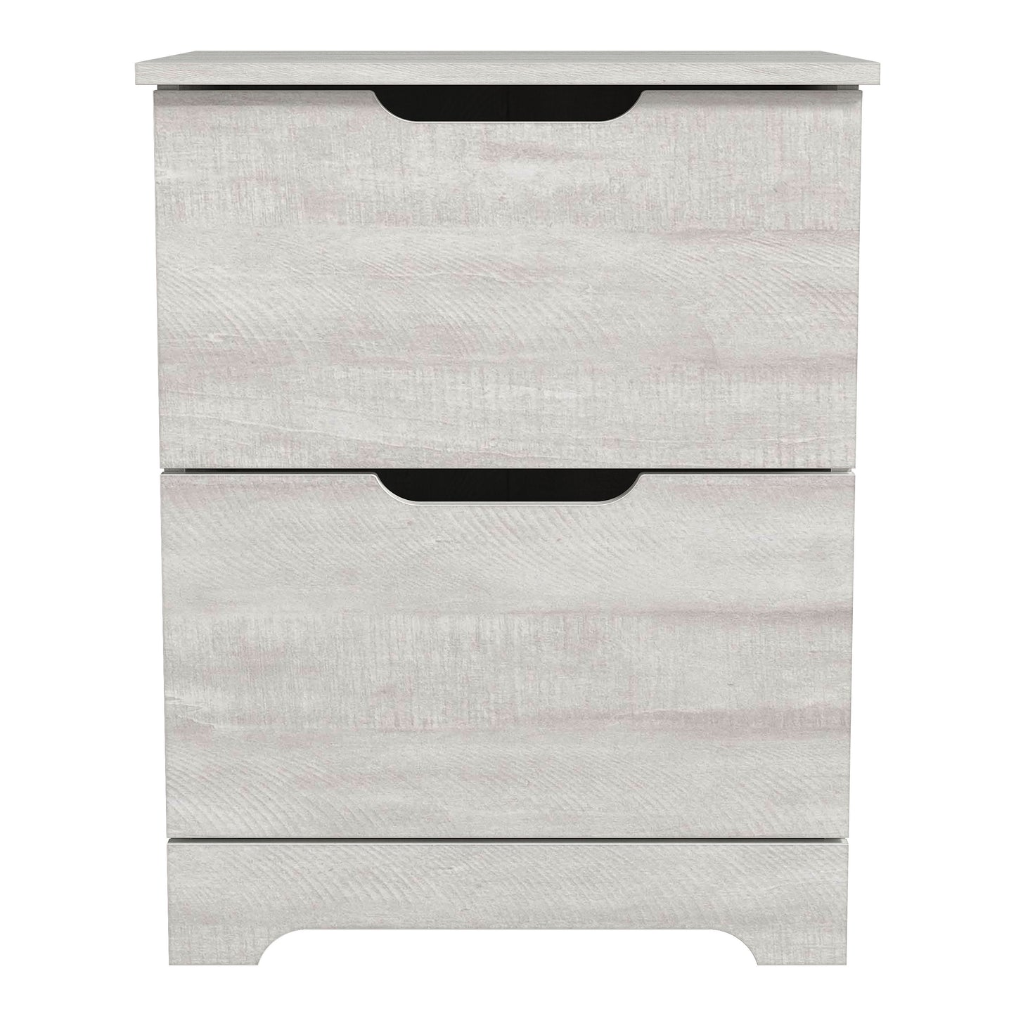 Galano Modern 2-Drawer Nightstand with Cutout Handles 18.7" W × 15.7" D × 23.7" H