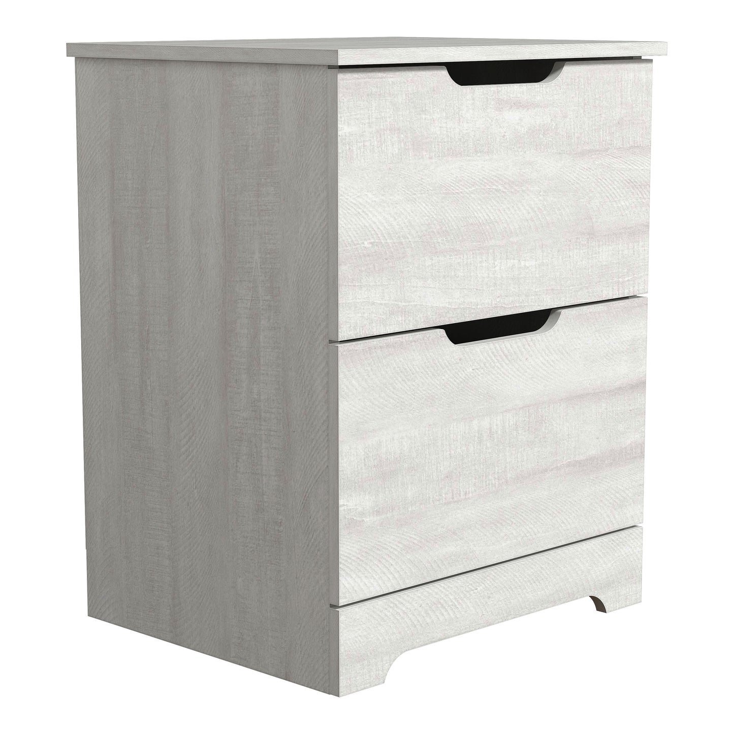 Galano Modern 2-Drawer Nightstand with Cutout Handles 18.7" W × 15.7" D × 23.7" H