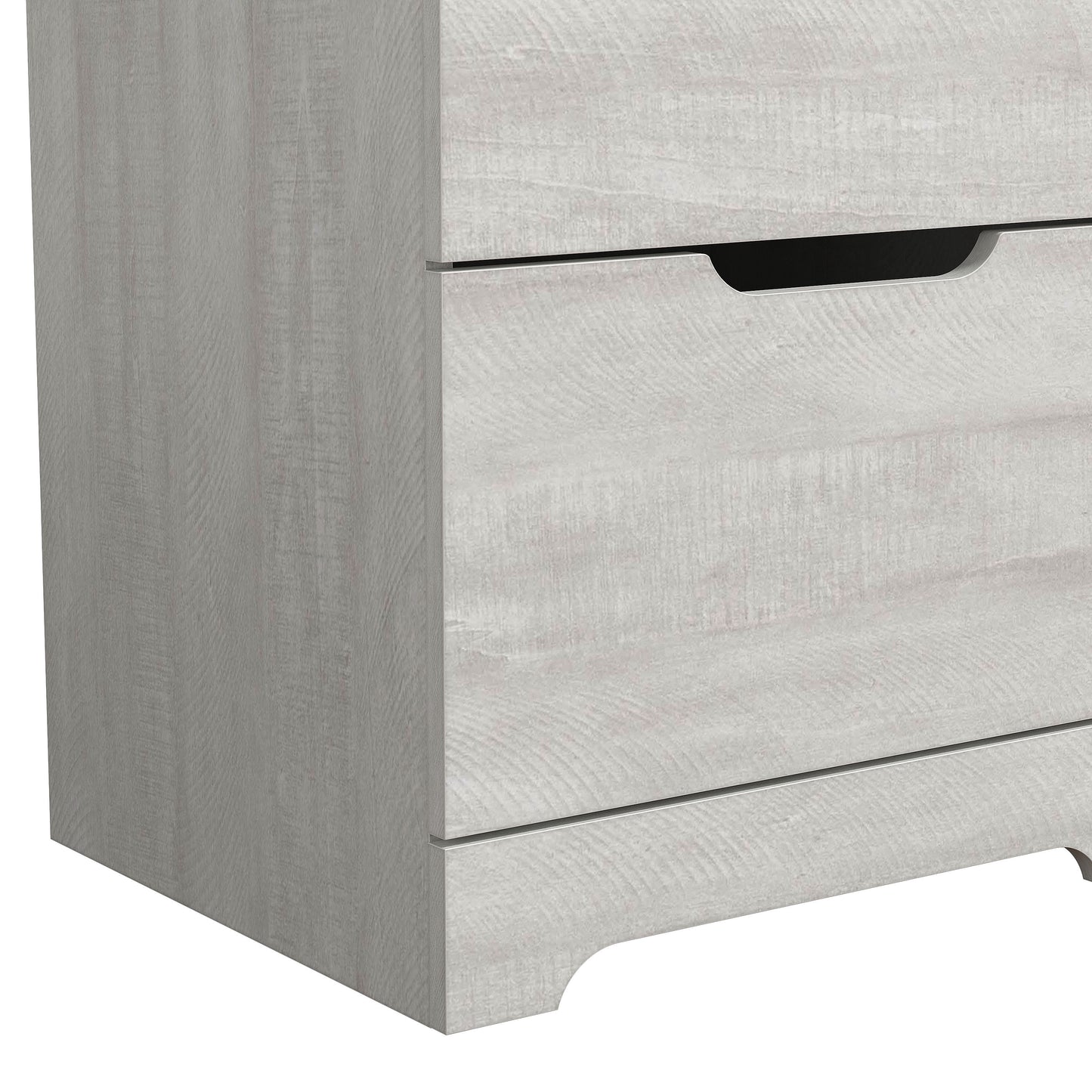 Galano Modern 2-Drawer Nightstand with Cutout Handles 18.7" W × 15.7" D × 23.7" H