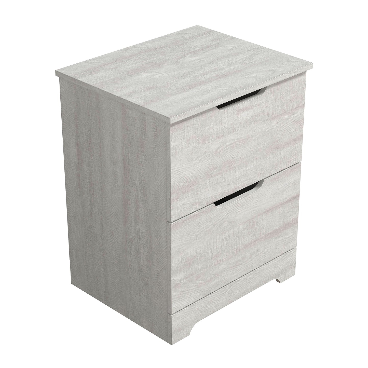 Galano Modern 2-Drawer Nightstand with Cutout Handles 18.7" W × 15.7" D × 23.7" H