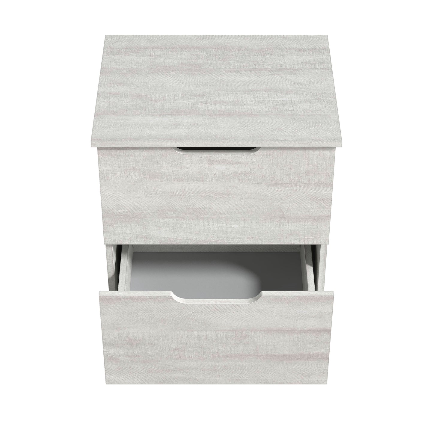 Galano Modern 2-Drawer Nightstand with Cutout Handles 18.7" W × 15.7" D × 23.7" H