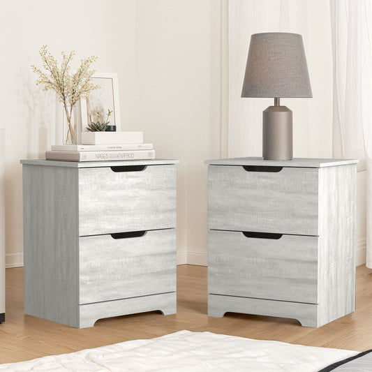 Galano 2-Drawer Nightstand Set of 2 with Cutout Handles 18.7" W × 15.7" D × 23.7" H