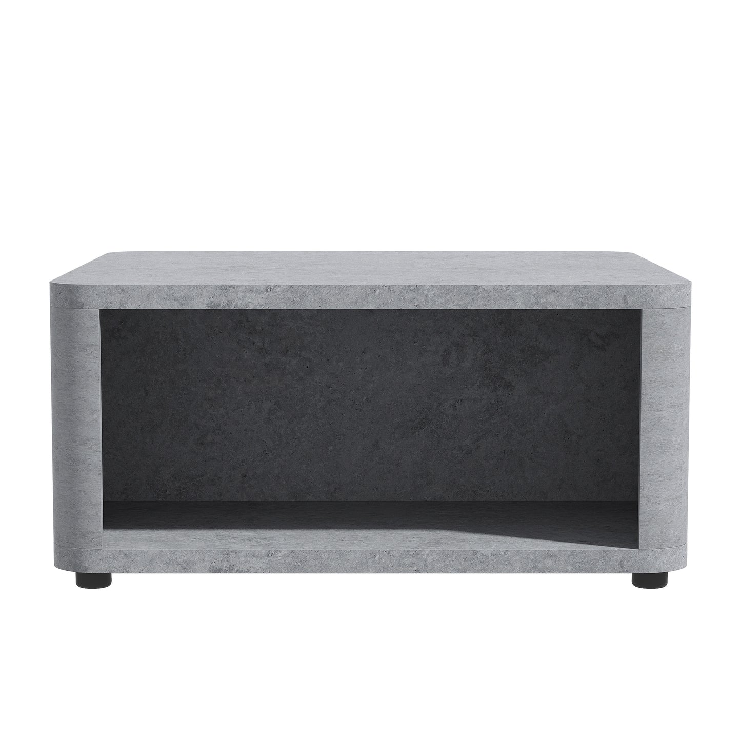 Galano Modern Wood Coffee Table with Storage Shelf 32" W × 32" D × 15" H