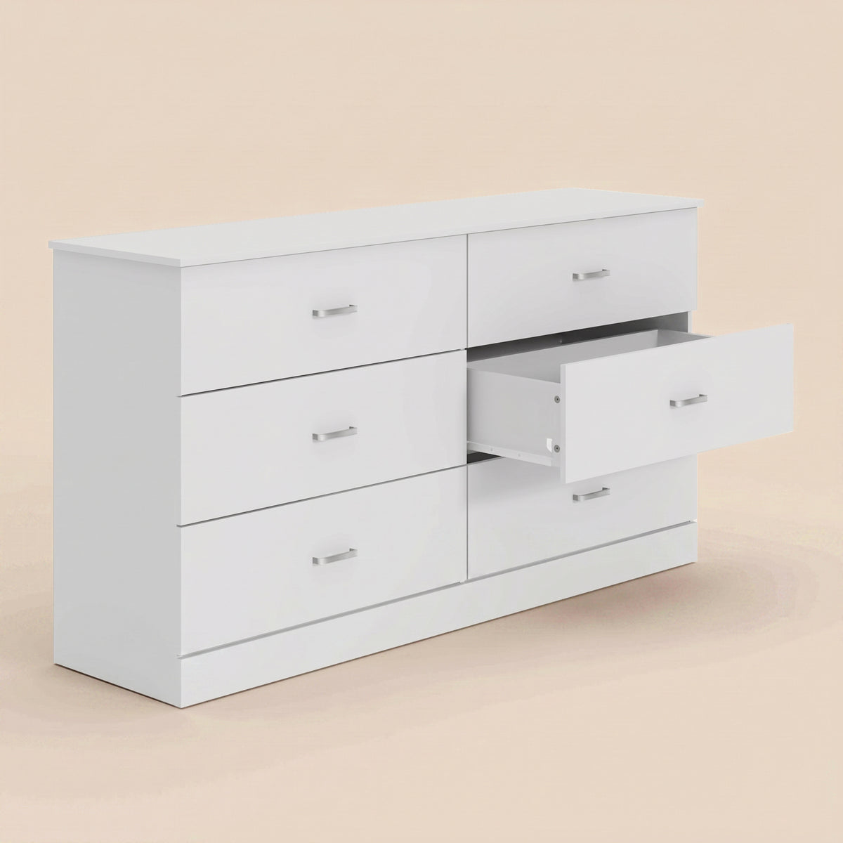 GALANO 6-Drawer Double Dresser with Interlocking Drawers, 59-Inch