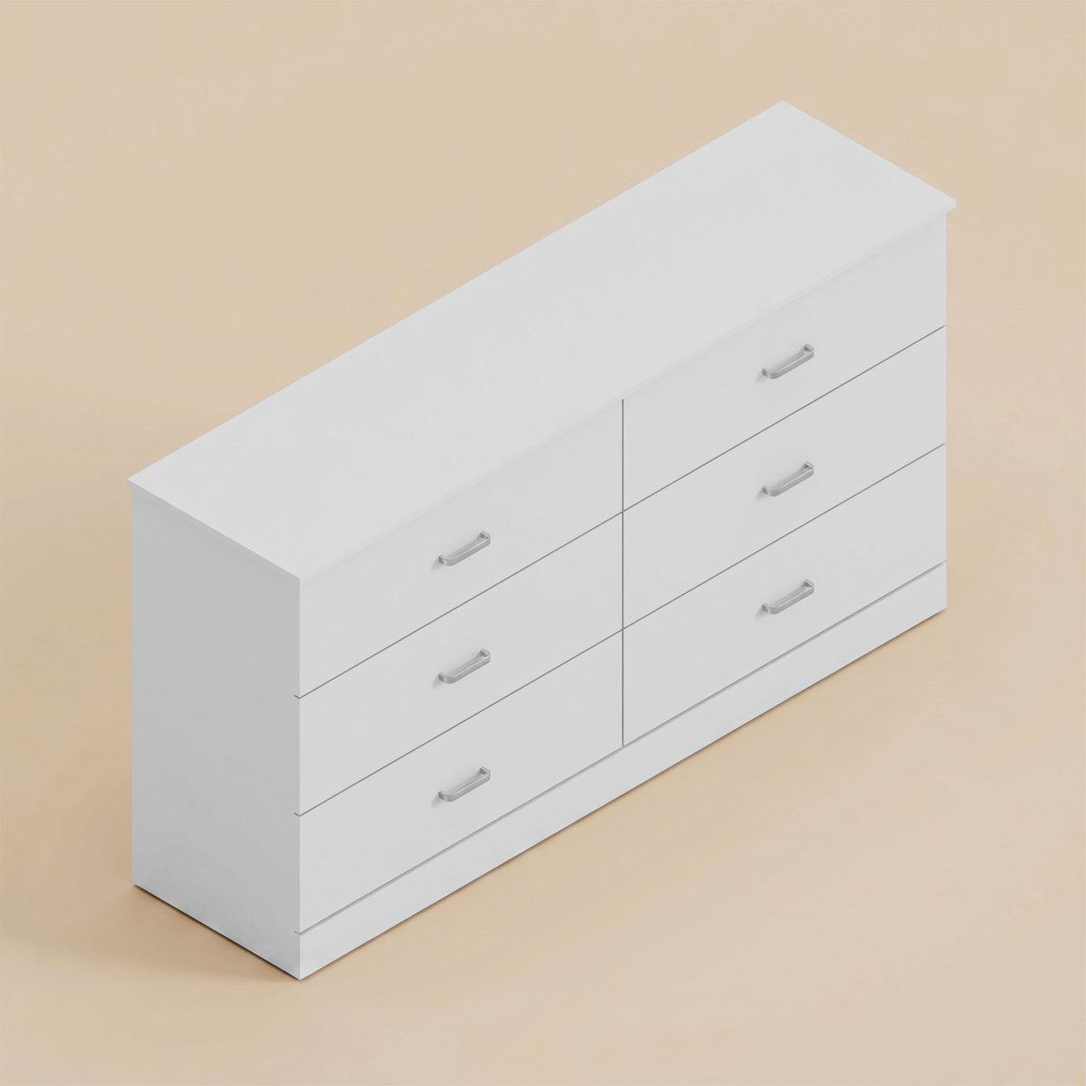 GALANO 6-Drawer Double Dresser with Interlocking Drawers, 59-Inch