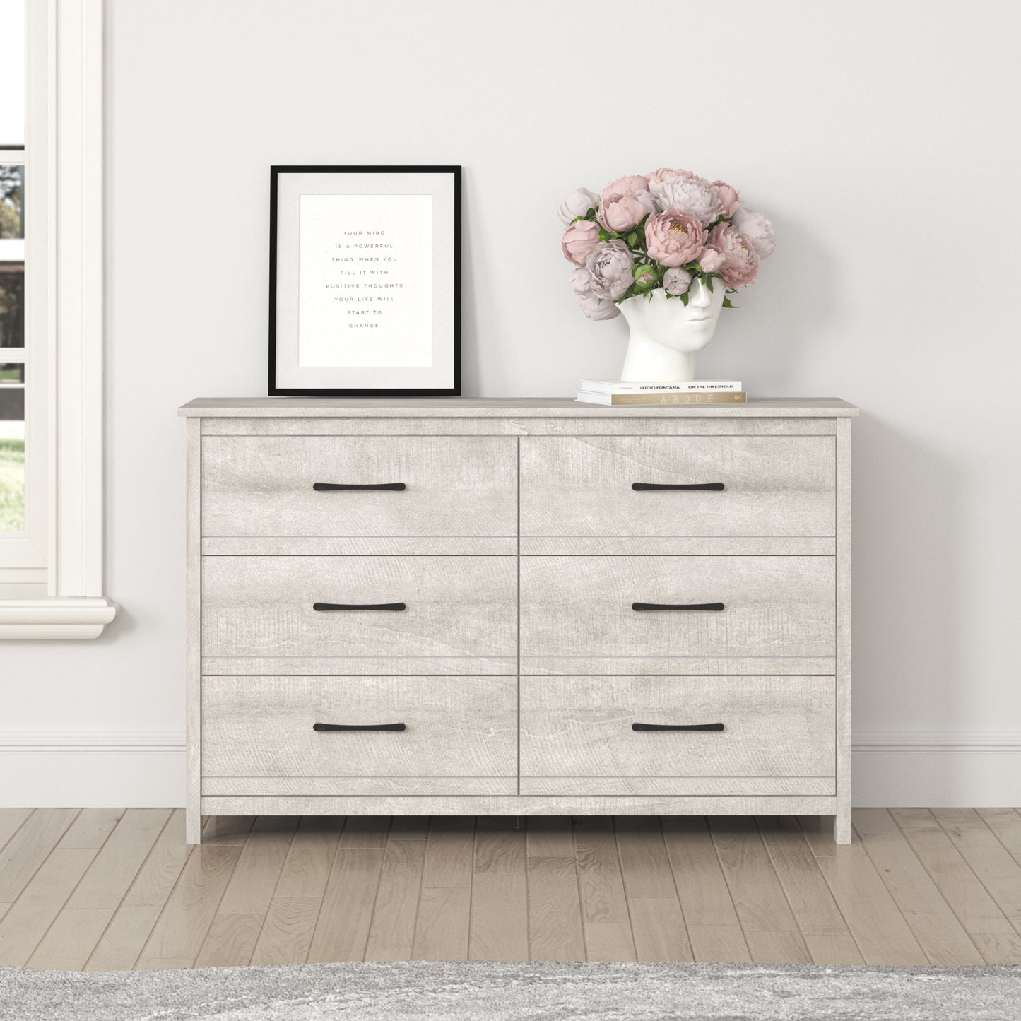 Galano 6-Drawer Dresser with Interlock Safety 47.2" W x 15.7" D x 31.3" H