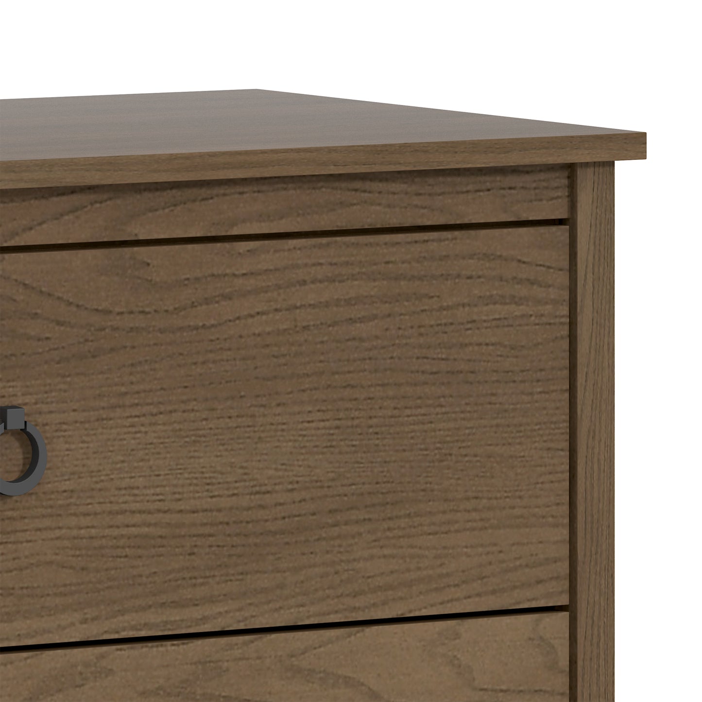 5-Drawer Chest with Interlocking Drawers, 31.3-Inch Wide, Dark Brown Oak, 1-Piece