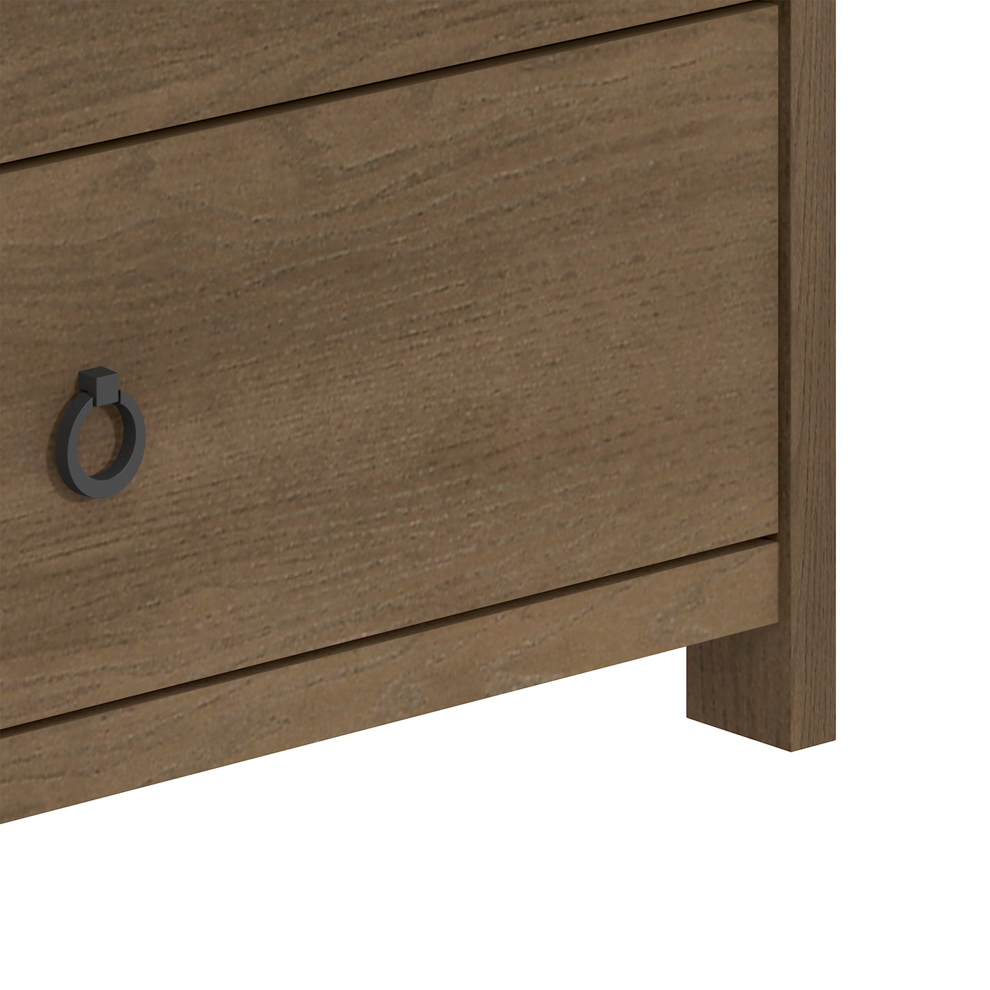 5-Drawer Chest with Interlocking Drawers, 31.3-Inch Wide, Dark Brown Oak, 1-Piece