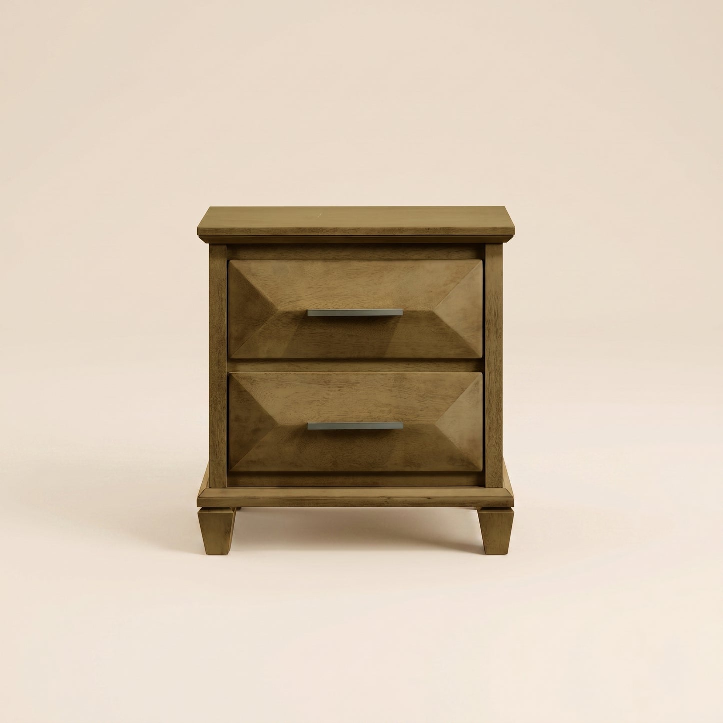 GALANO 2-Drawer Nightstand Set of 2, 23" Transitional Bedside Tables