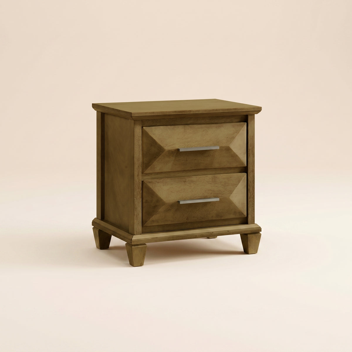 GALANO 2-Drawer Nightstand Set of 2, 23" Transitional Bedside Tables
