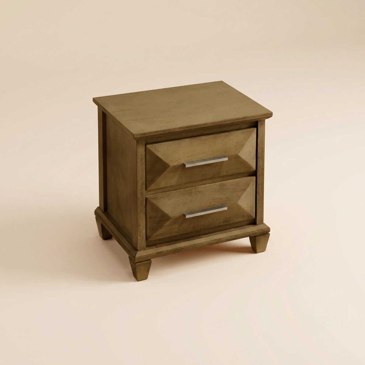 GALANO 2-Drawer Nightstand Set of 2, 23" Transitional Bedside Tables