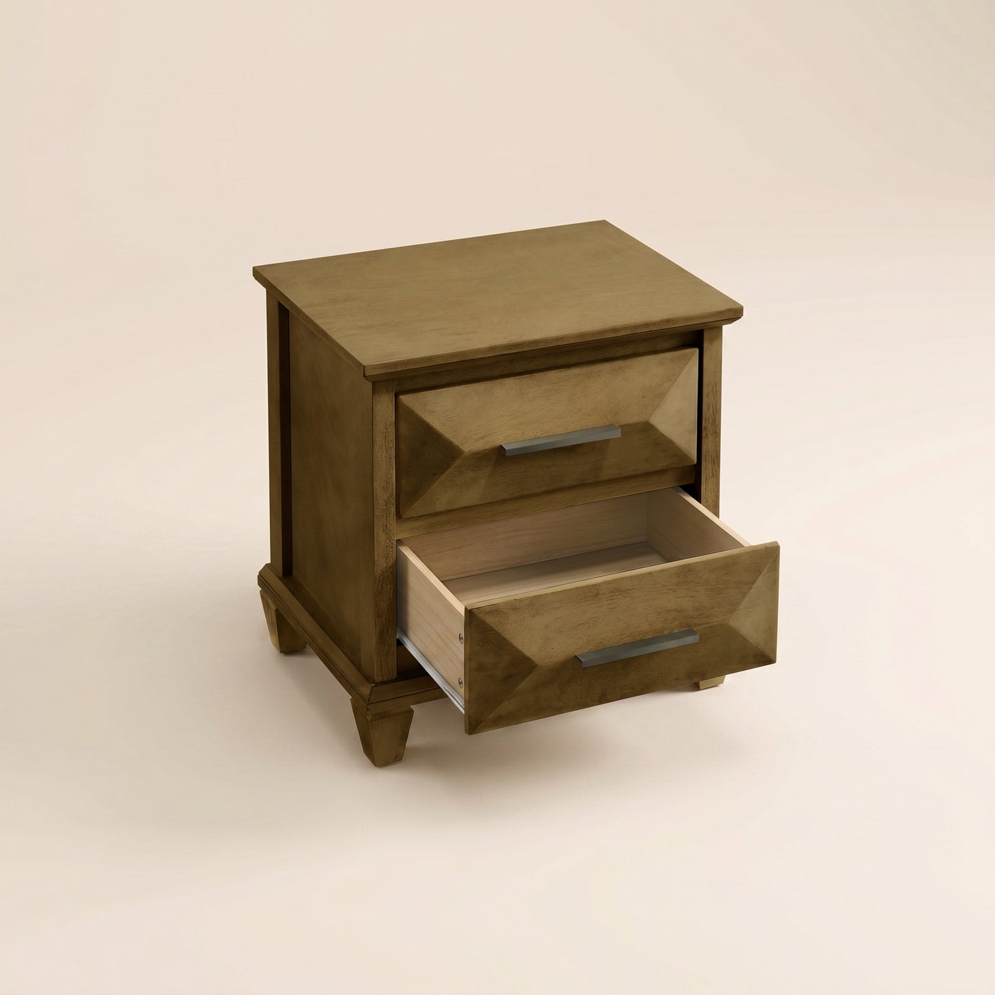 GALANO 2-Drawer Nightstand Set of 2, 23" Transitional Bedside Tables