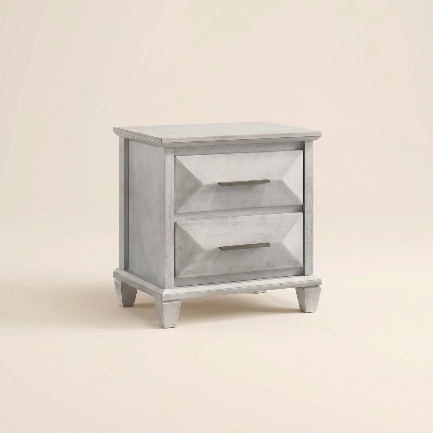 GALANO 2-Drawer Nightstand Set of 2, 23" Transitional Bedside Tables