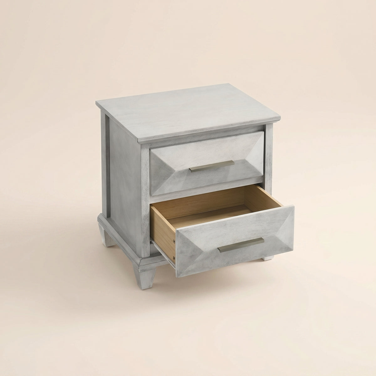 GALANO 2-Drawer Nightstand Set of 2, 23" Transitional Bedside Tables