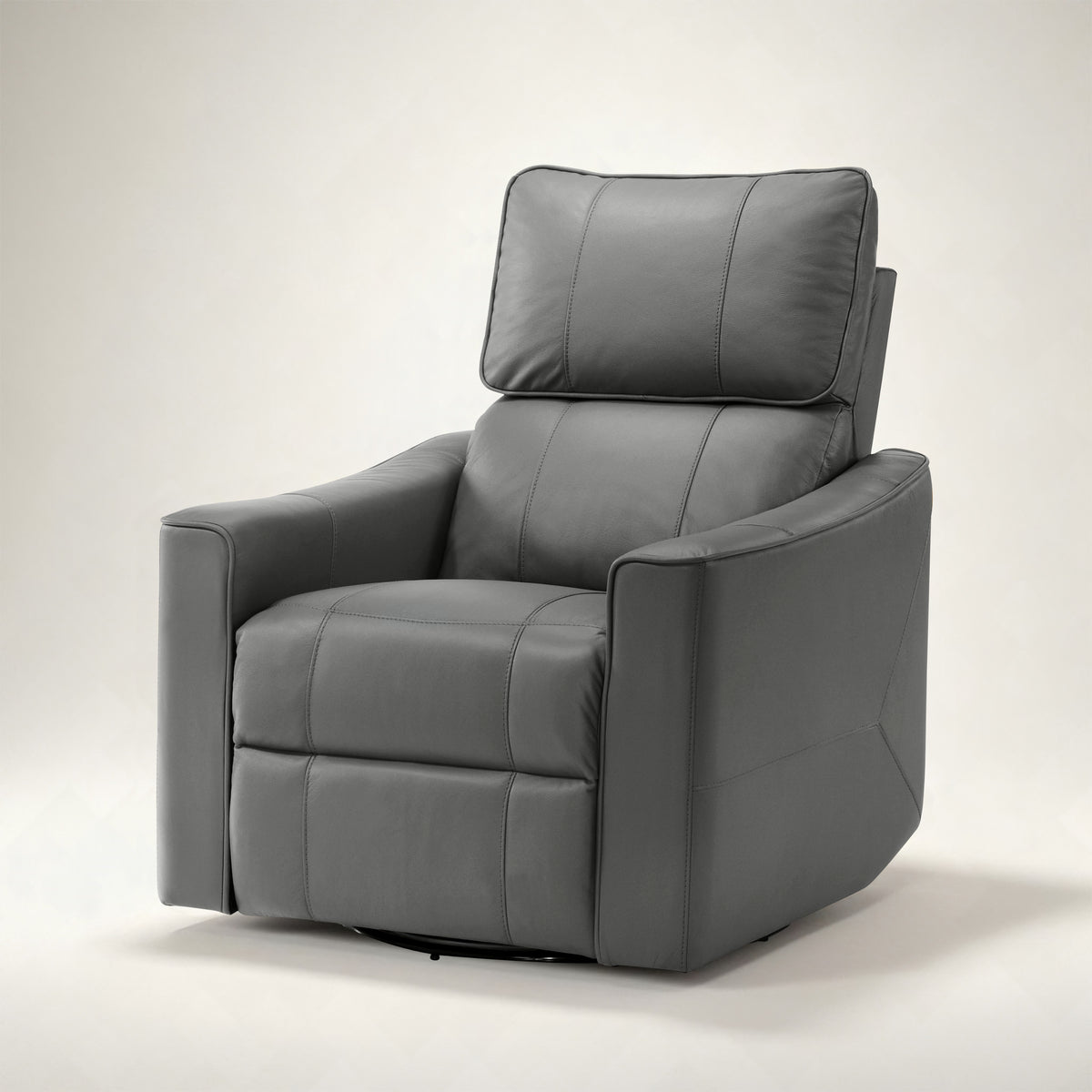 GALANO Genuine Leather Power Swivel Glider Recliner, 31.7 in, 1 Chair