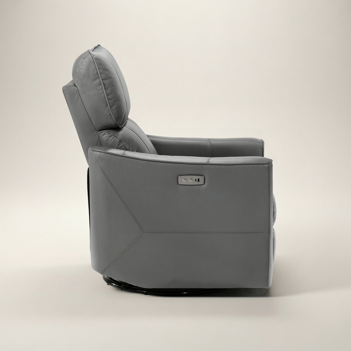 GALANO Genuine Leather Power Swivel Glider Recliner, 31.7 in, 1 Chair
