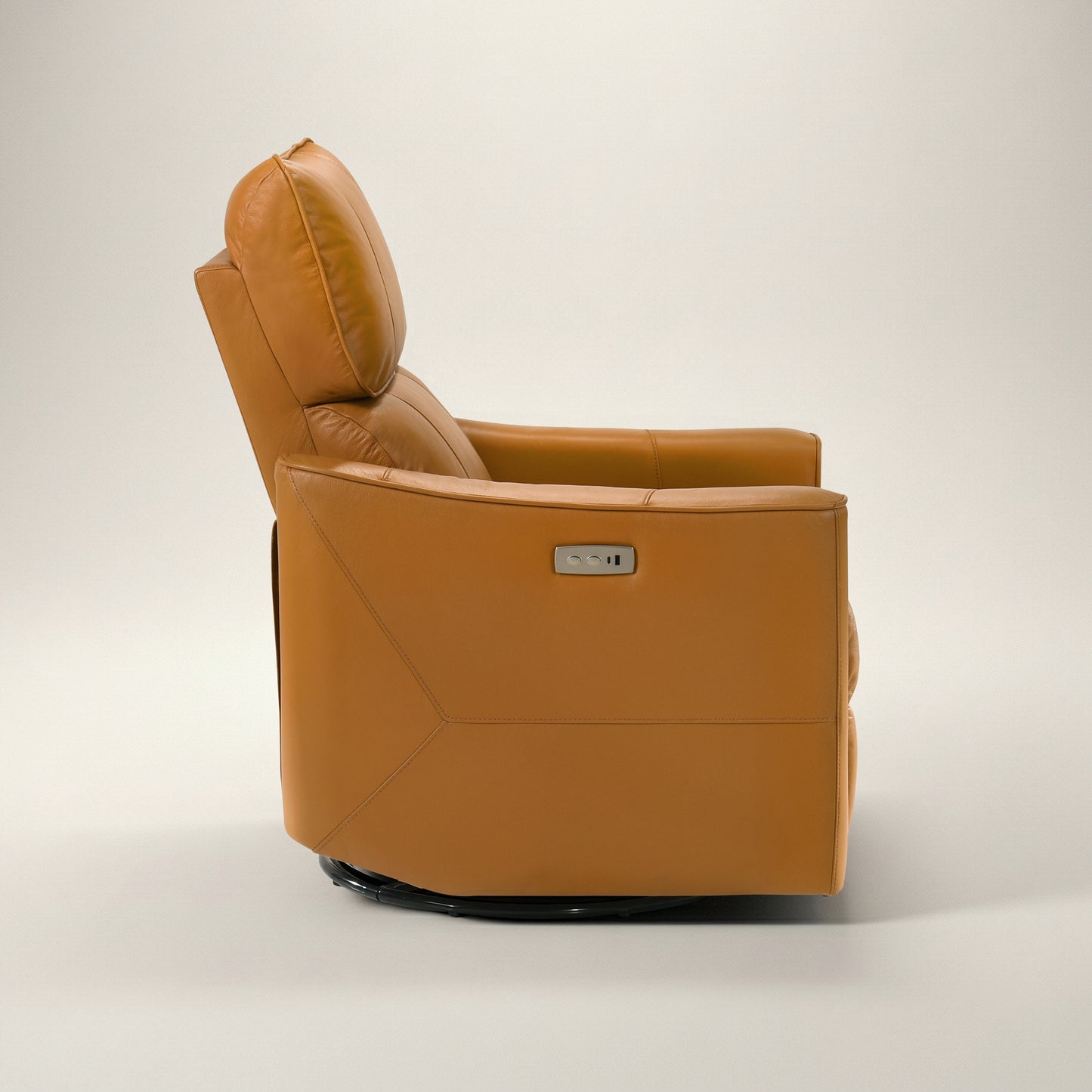 GALANO Genuine Leather Power Swivel Glider Recliner, 31.7 in, 1 Chair