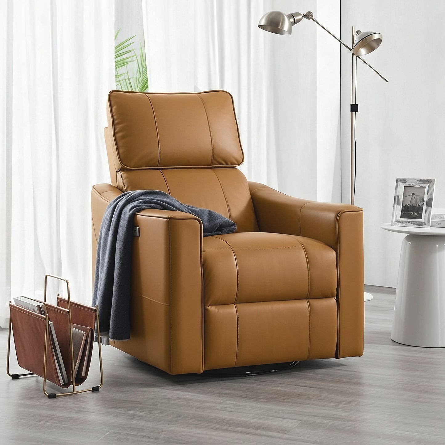 Galano Leather Power Recliner 36.7" W x 36.22" D x 40" H
