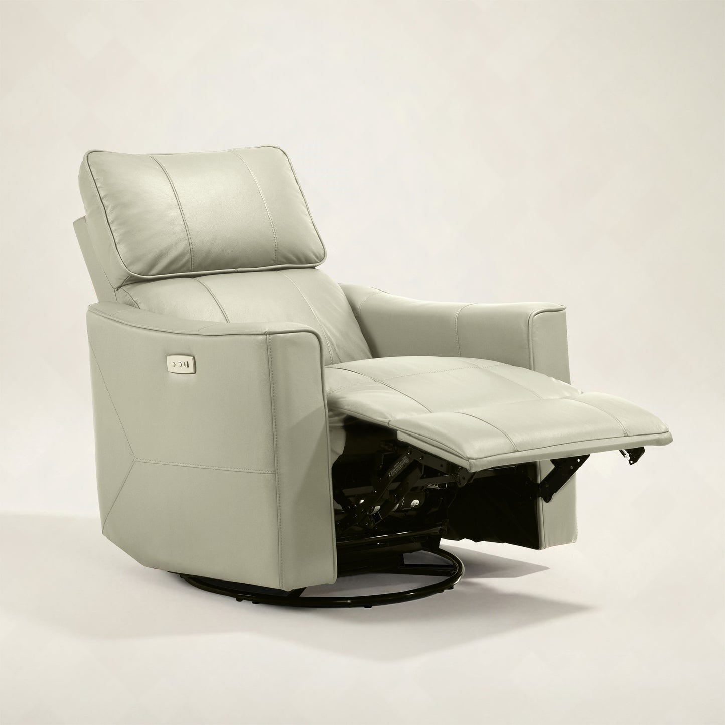GALANO Genuine Leather Power Swivel Glider Recliner, 31.7 in, 1 Chair