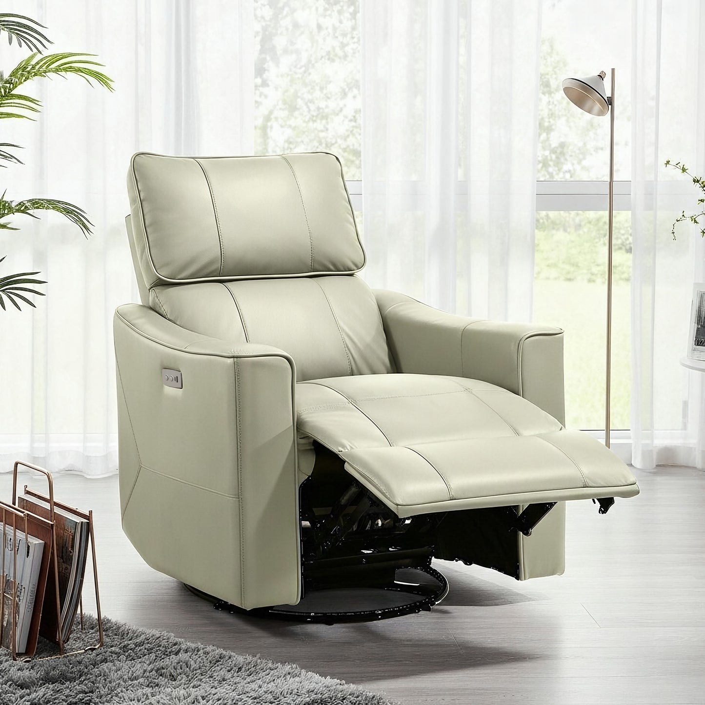 Galano Leather Power Recliner 36.7" W x 36.22" D x 40" H