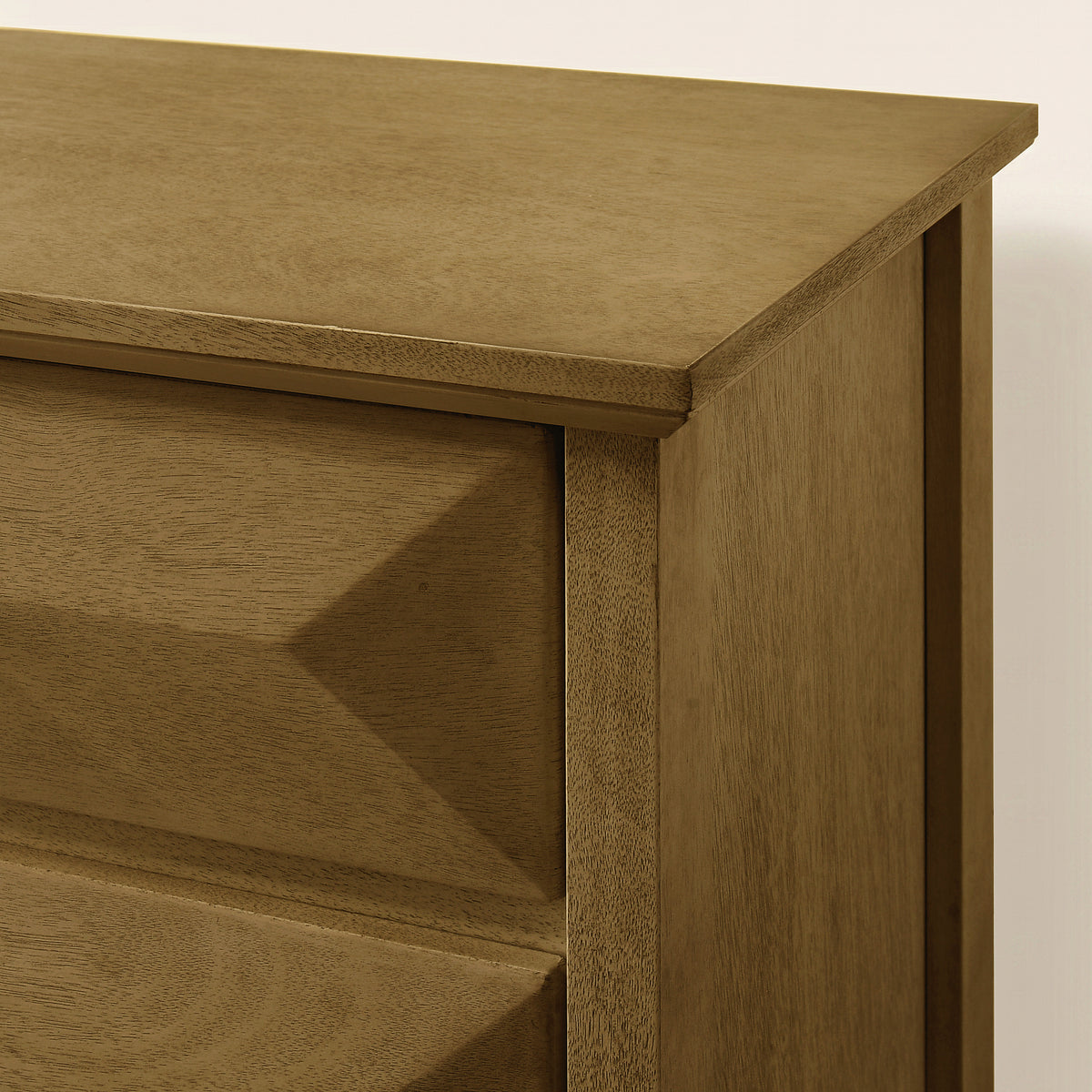 GALANO 6-Drawer Double Dresser with Geometric Drawer Fronts, 56-Inch