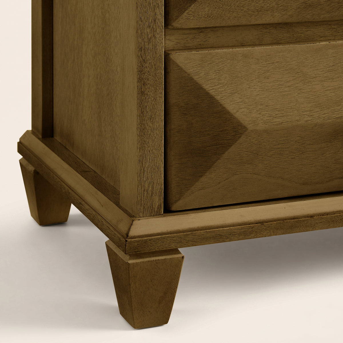 GALANO 6-Drawer Double Dresser with Geometric Drawer Fronts, 56-Inch