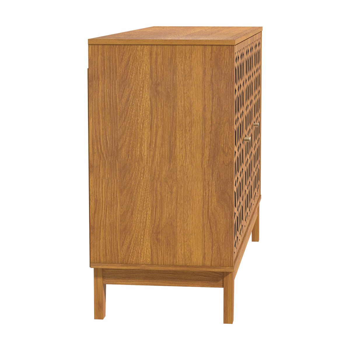 GALANO 3-Door Sideboard Buffet with Adjustable Shelves and Cable Management, 46"