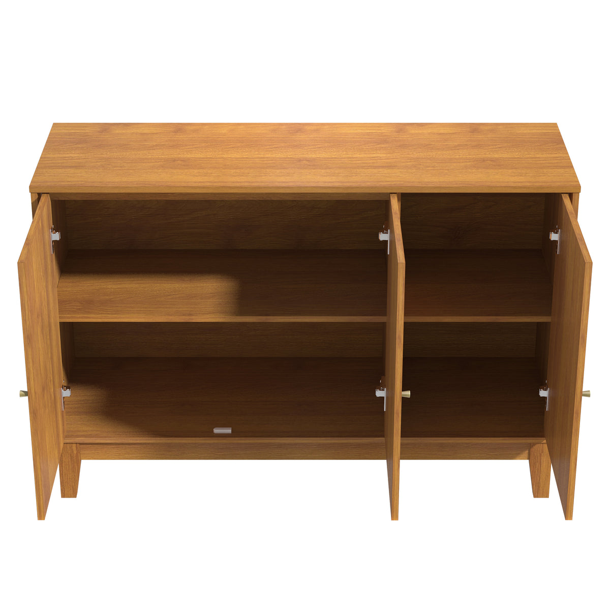 GALANO 3-Door Sideboard Buffet with Adjustable Shelves and Cable Management, 46"