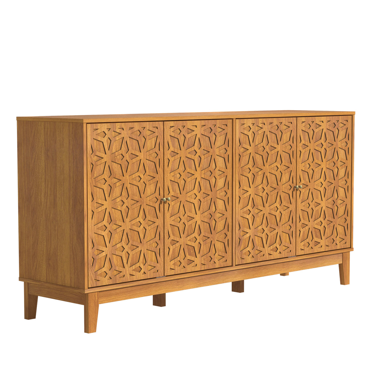 GALANO Sideboard with 4 Doors and Adjustable Shelves, 61.69" Wide