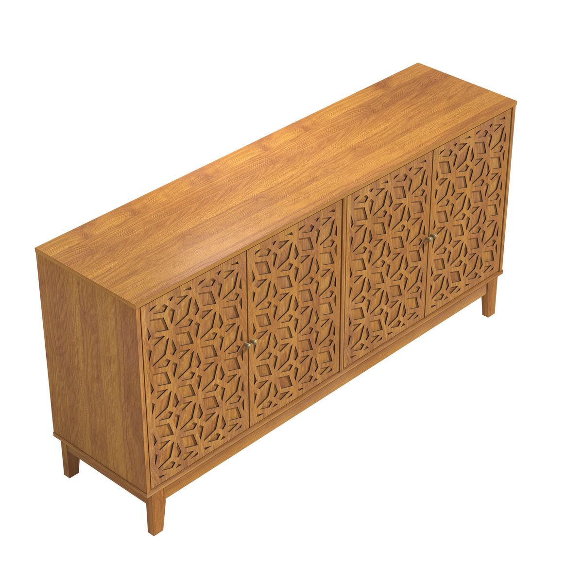 GALANO Sideboard with 4 Doors and Adjustable Shelves, 61.69" Wide
