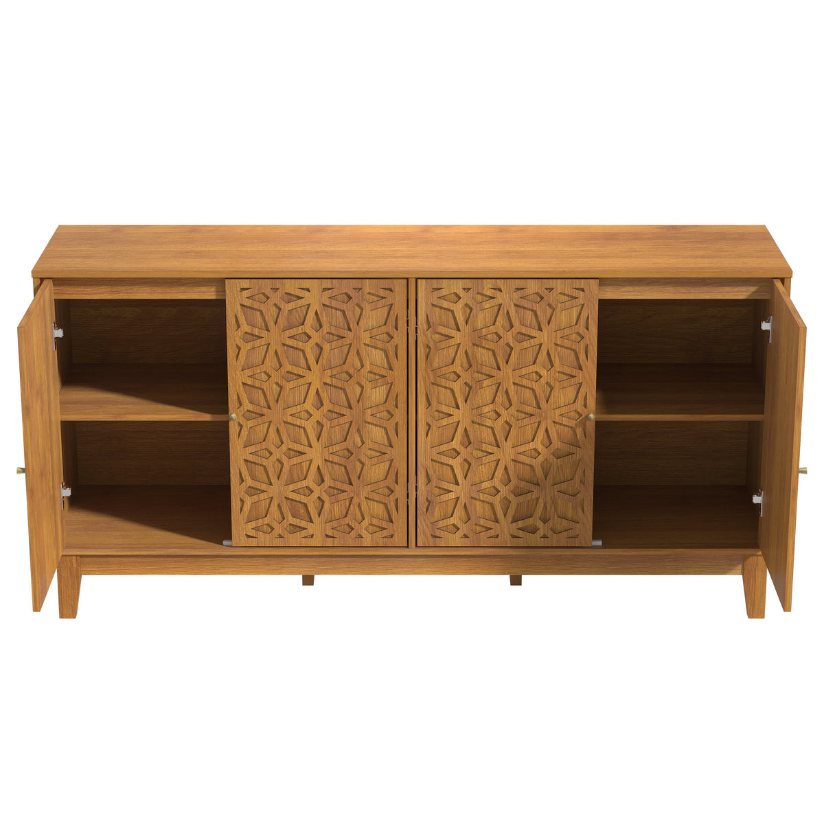 GALANO Sideboard with 4 Doors and Adjustable Shelves, 61.69" Wide