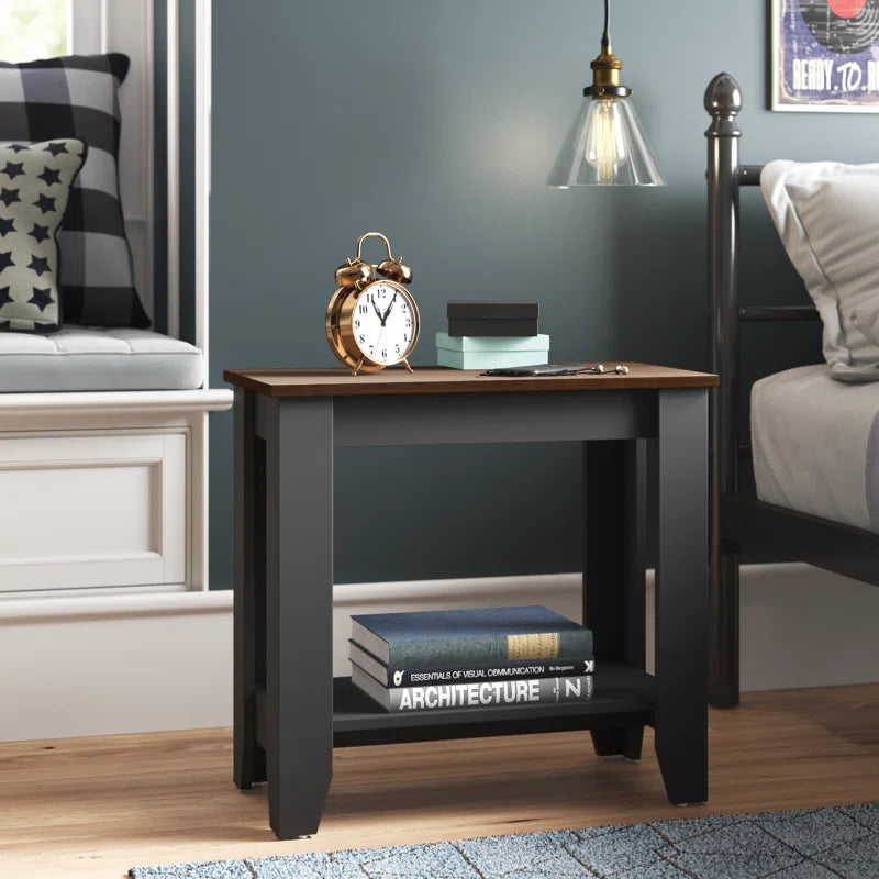 Galano End Table with Drawer and Storage Shelf 23.4" W × 11.7" D × 22" H