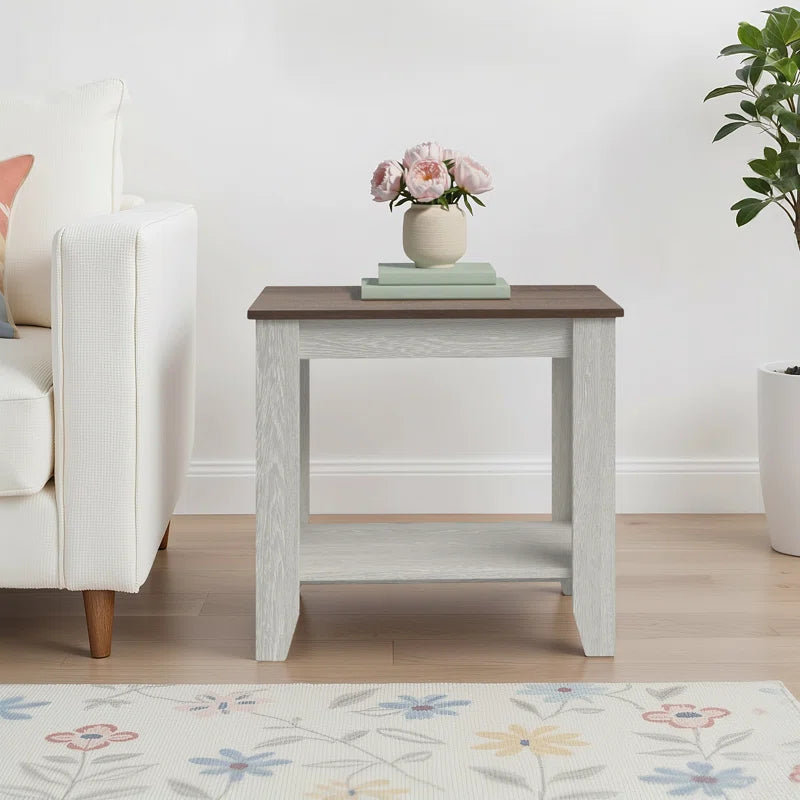 Galano End Table with Drawer and Storage Shelf 23.4" W × 11.7" D × 22" H