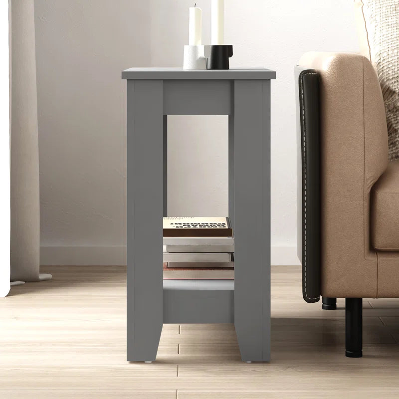 Galano End Table with Drawer and Storage Shelf 23.4" W × 11.7" D × 22" H