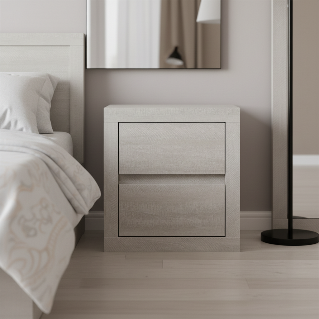 Galano Modern Tall 2-Drawer Nightstand 18.9" W × 16.3" D × 20.3" H