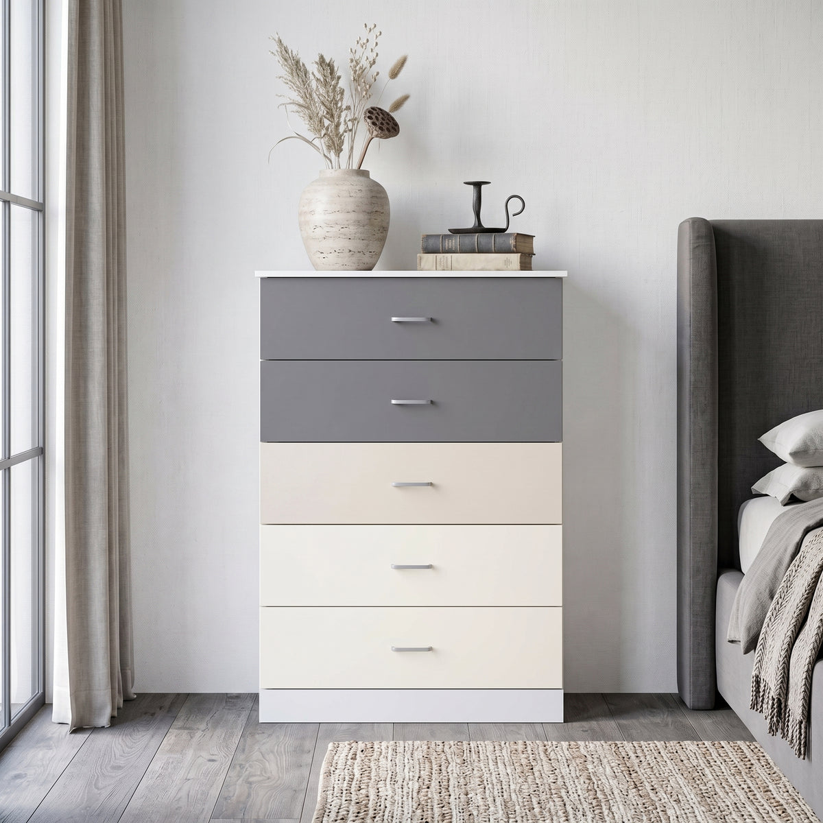 Galano 5-Drawer Tall Dresser with Interlocking Drawers & Anti-Tip Kit, 31.3" W