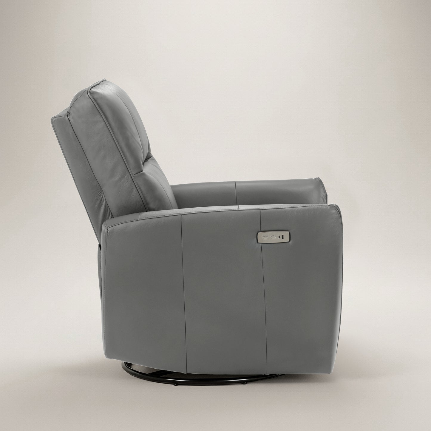 GALANO Genuine Leather Power Swivel Glider Recliner, 31.5 in,  1 Chair