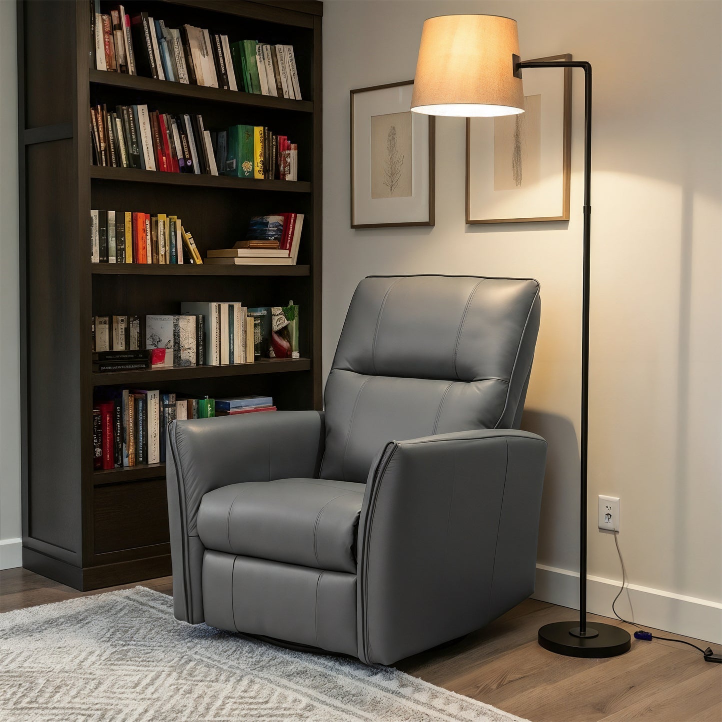Galano Leather Power Recliner 31.5" W x 37.4" D x 39.6" H