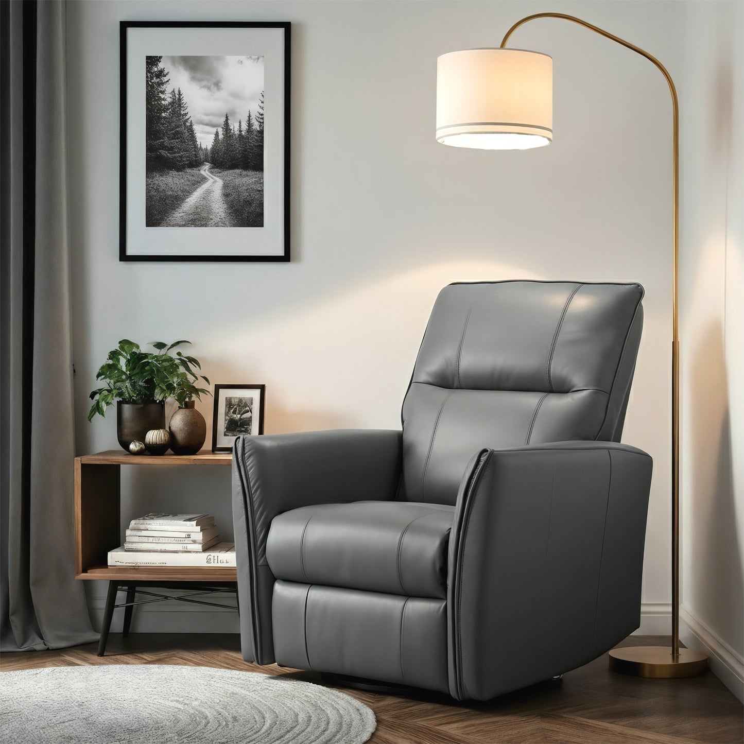 Galano Leather Power Recliner 31.5" W x 37.4" D x 39.6" H