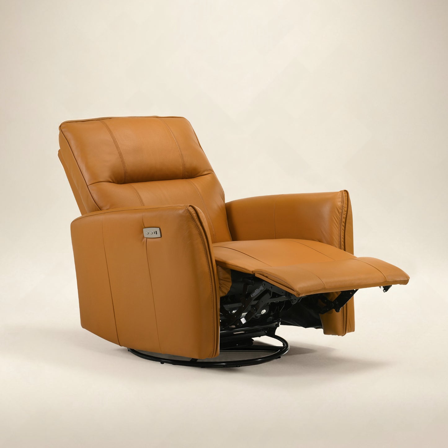 GALANO Genuine Leather Power Swivel Glider Recliner, 31.5 in,  1 Chair