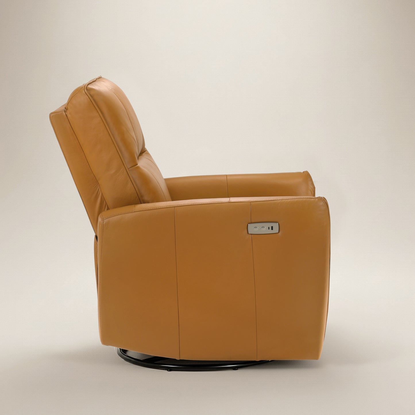 GALANO Genuine Leather Power Swivel Glider Recliner, 31.5 in,  1 Chair